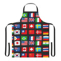 Patriotic world flag apron design with national flags of various countries