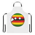 Zimbabwe flag-inspired apron with Countryball design for patriotic kitchen wear