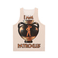 Patroclus and Achilles unisex tank top with Greek mythology design