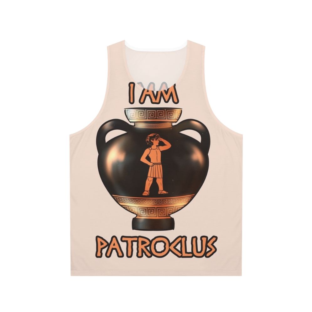 Patroclus and Achilles unisex tank top with Greek mythology design