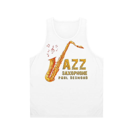 Paul Desmond Jazz Unisex Saxophone Tank Top