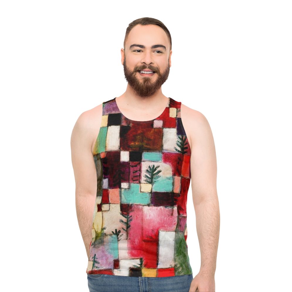 Unisex tank top featuring artwork by renowned Swiss artist Paul Klee