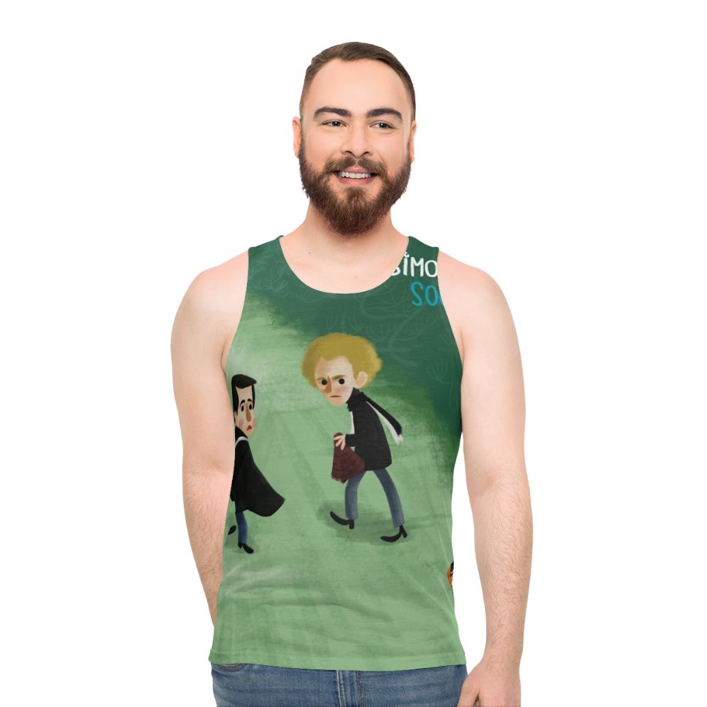 Vintage Sounds of Silence Album Cover Graphic Unisex Tank Top