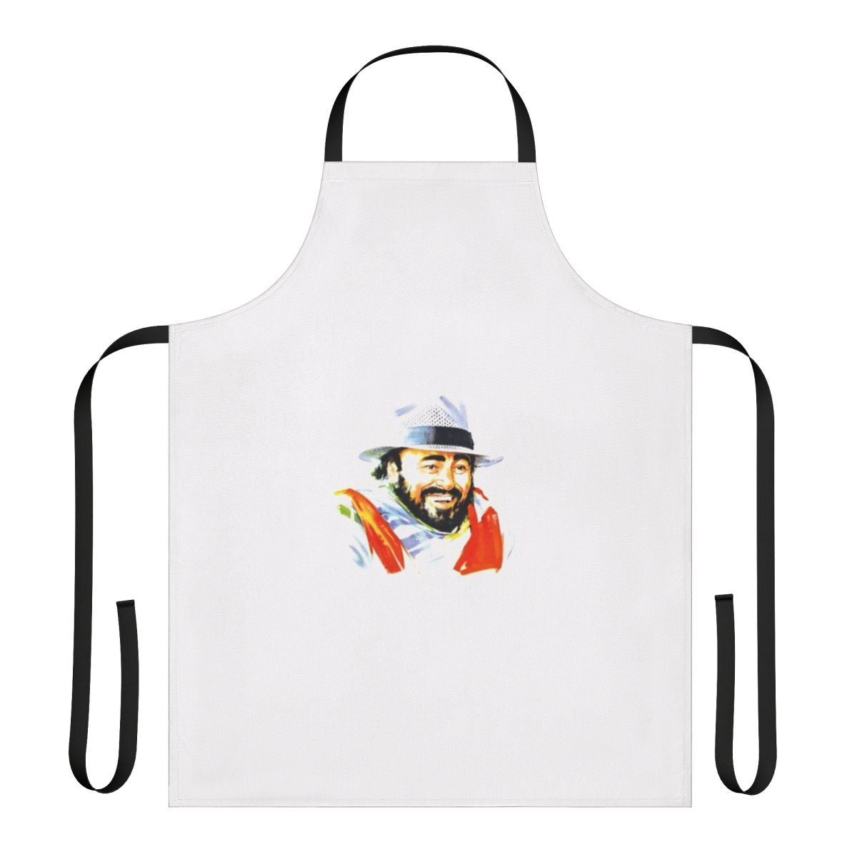 Pavarotti-Inspired Apron Featuring the Iconic Opera Singer