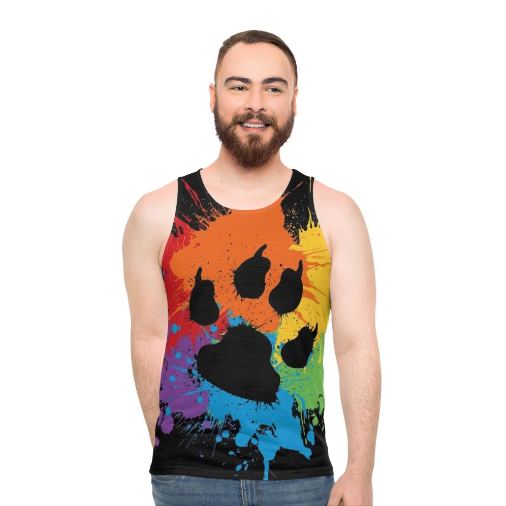 Paw Pride Dark 2019 Unisex Anthro Animal Tank Top