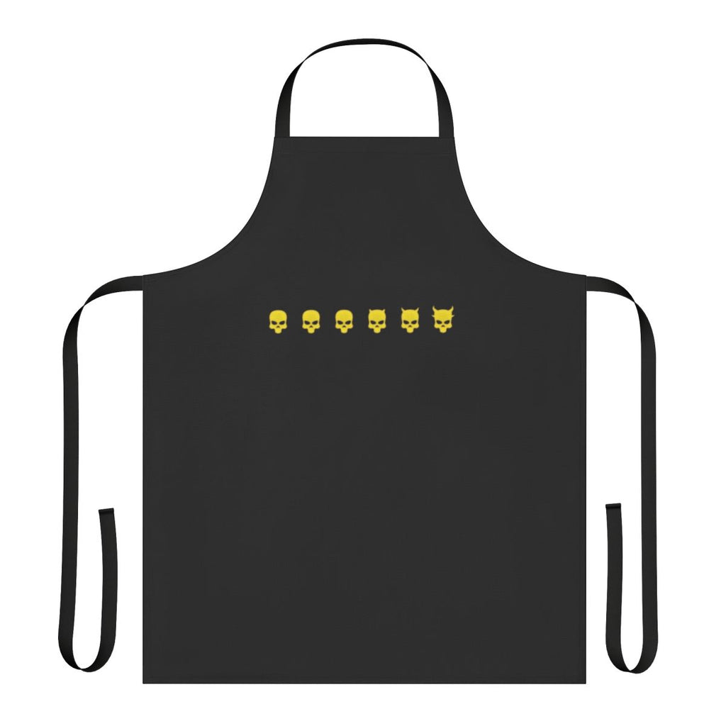 Payday 2-inspired kitchen apron with difficulty skull design