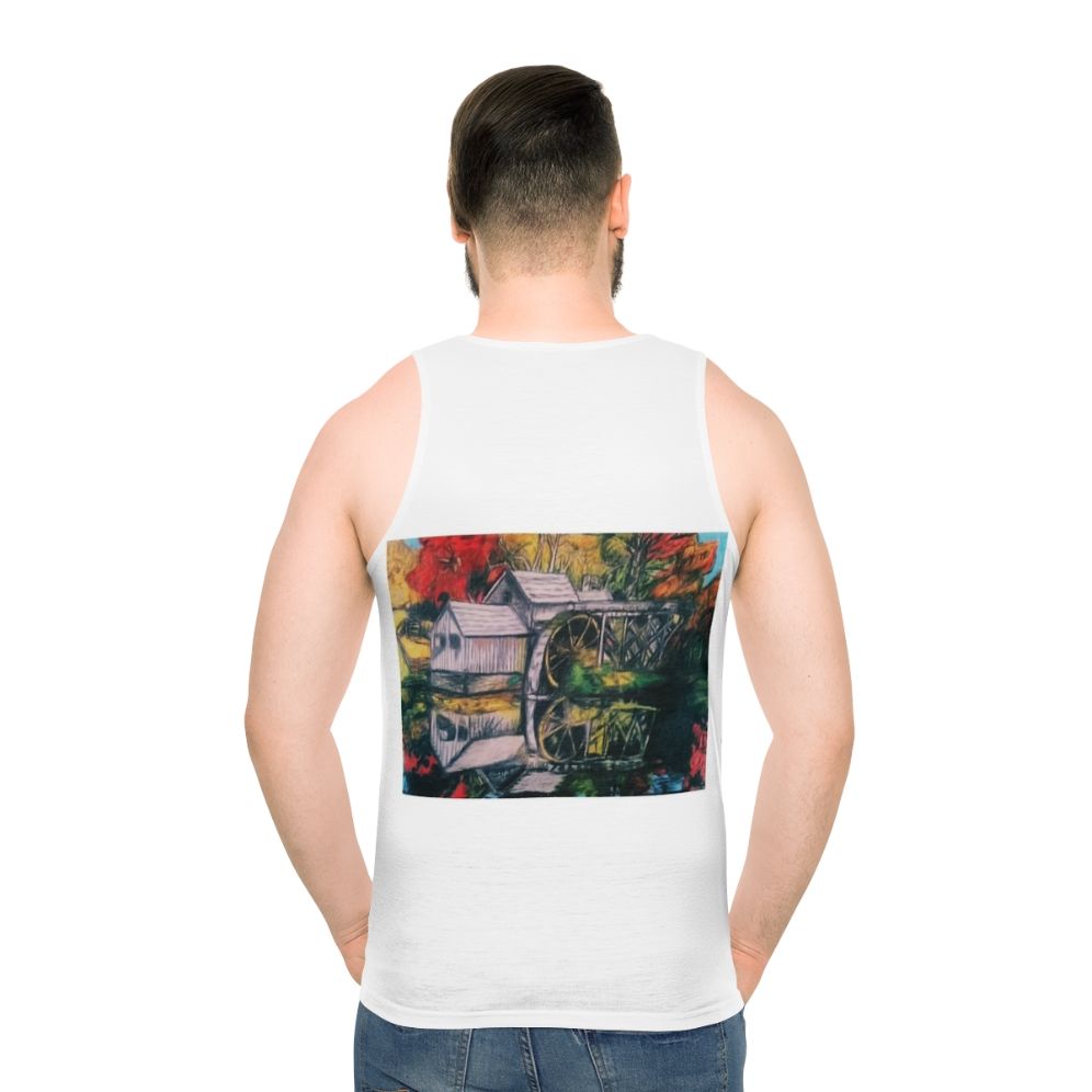 Unisex tank top with nature landscape design