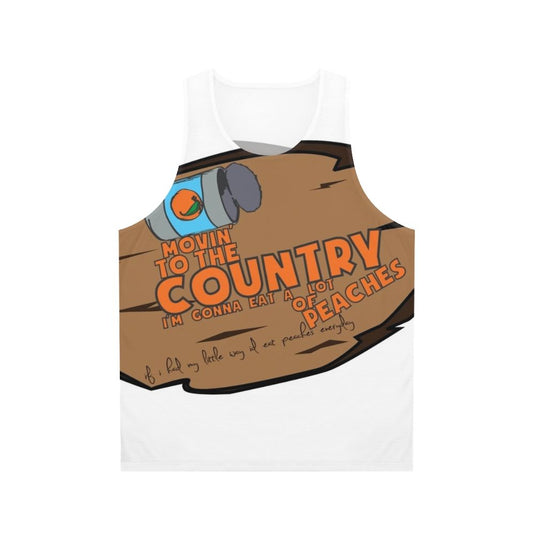 Retro peach unisex tank top