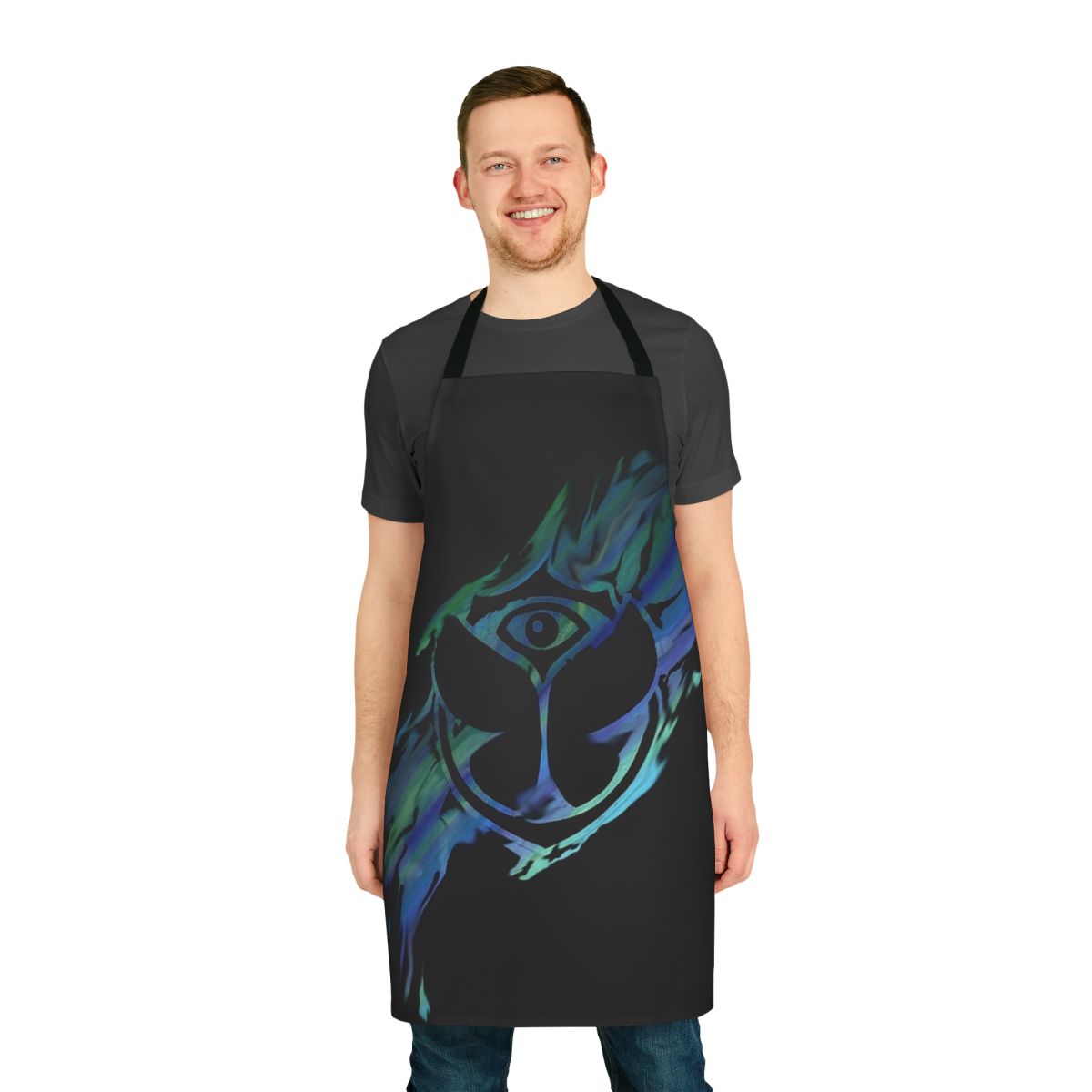 Colorful peacock-inspired apron perfect for Tomorrowland music festival