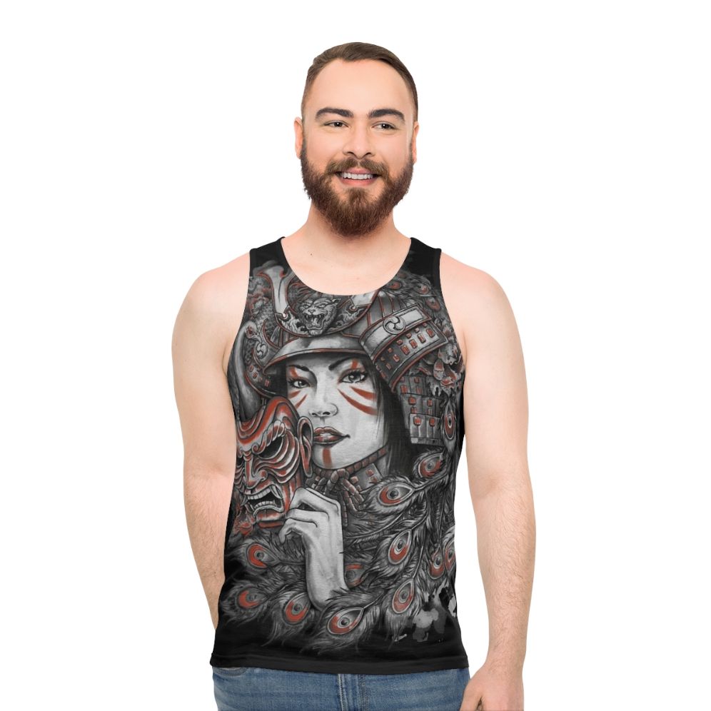 Peacock Samurai Unisex Tank Top