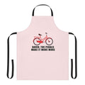 Schitt's Creek-inspired apron with the phrase "The Pedals Make It Move More"