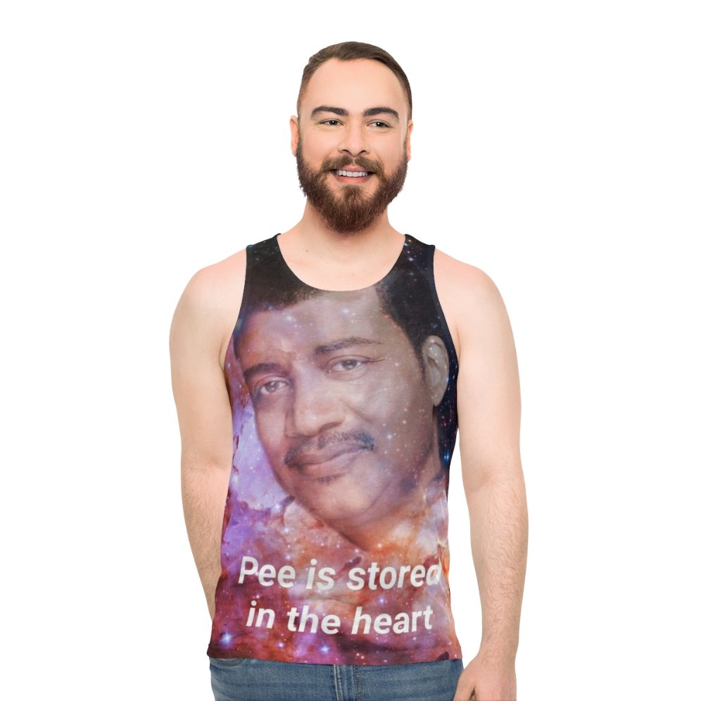 Unisex "Pee Is Stored In The Heart" Funny Meme Tank Top