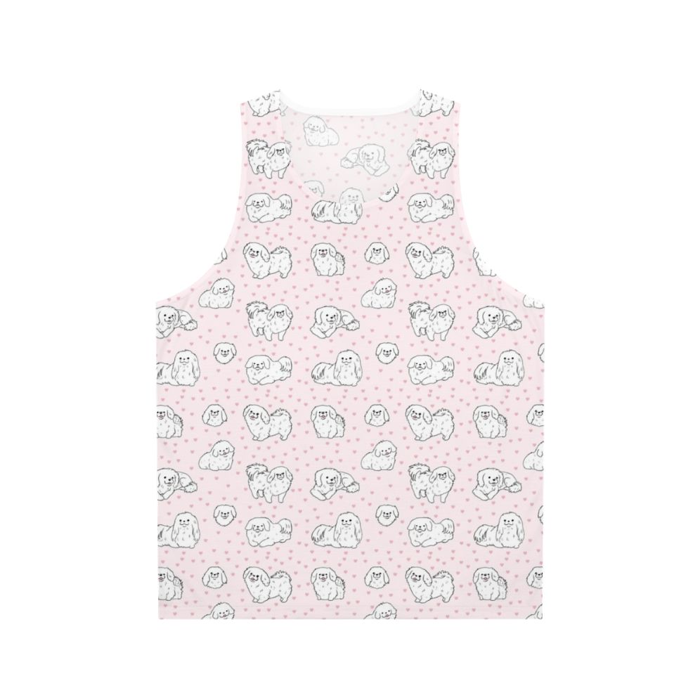 Pekingese dog illustration on a unisex tank top