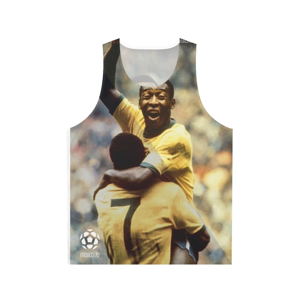 Pele Brazil Football Jersey - Vintage 1970 World Cup Tank Top