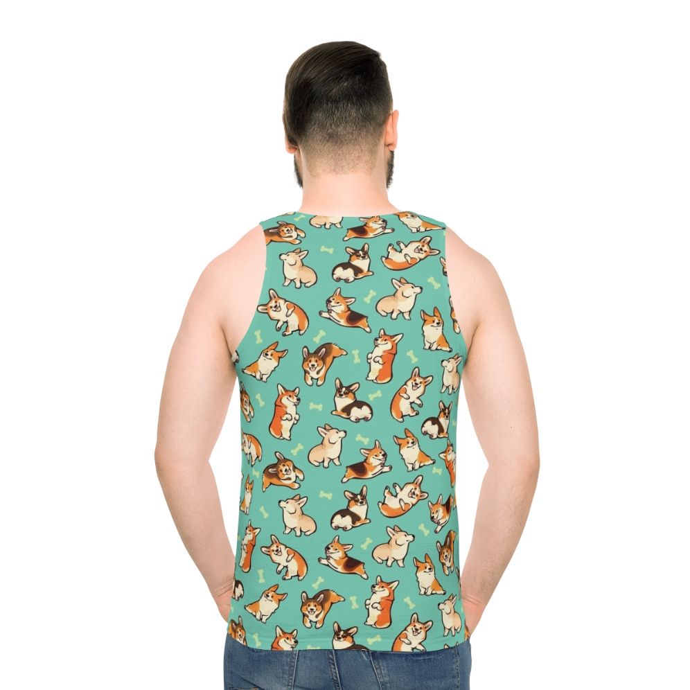 Pembroke Welsh Corgi Lovers Unisex Green Tank Top