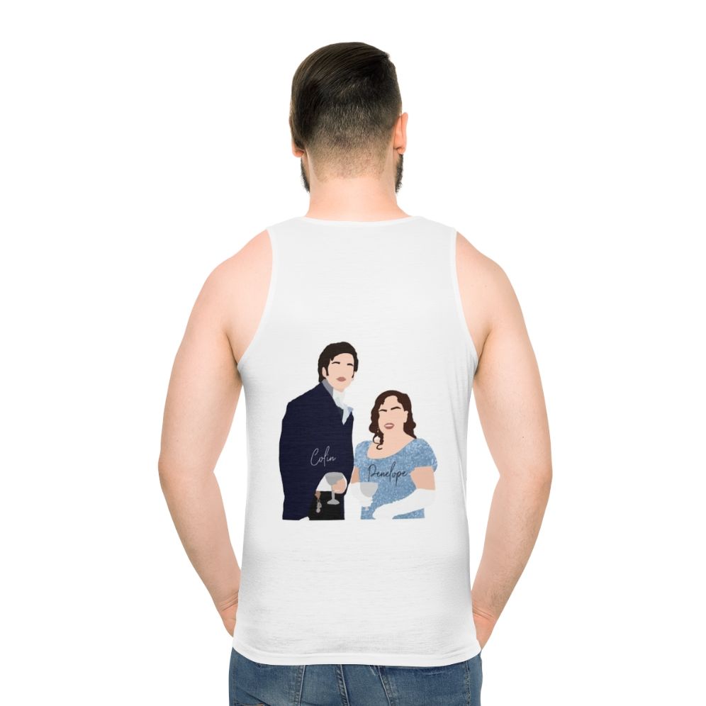 Penelope and Colin Smiling Bridgerton Unisex Tank Top