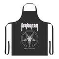 Pentagram-inspired metal apron with band logo and 'Relentless' text