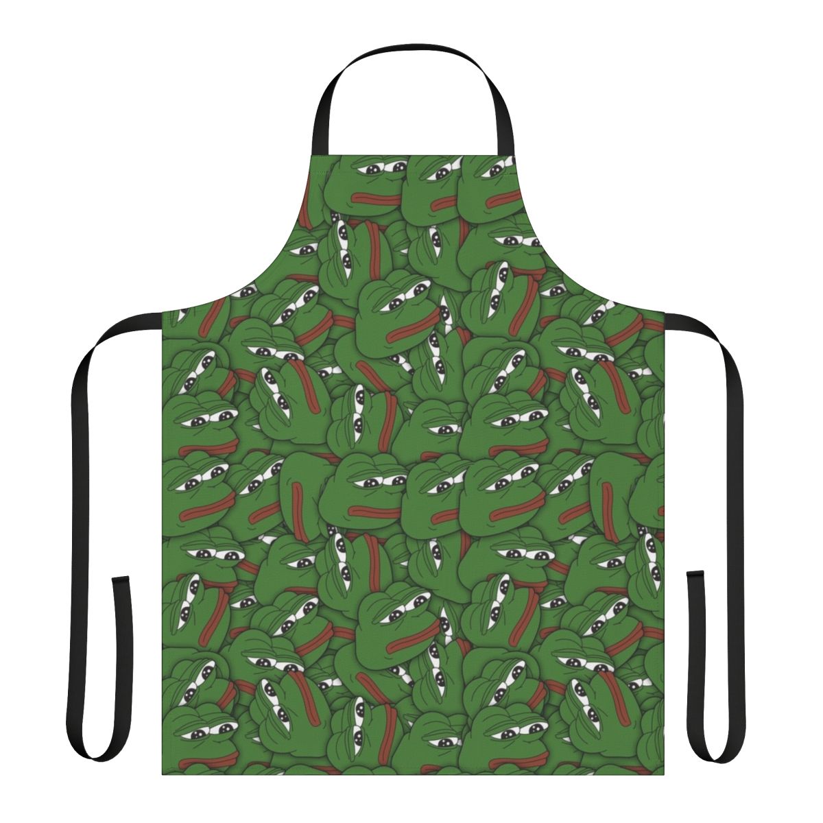Pepe the Frog meme novelty apron with humorous internet culture design