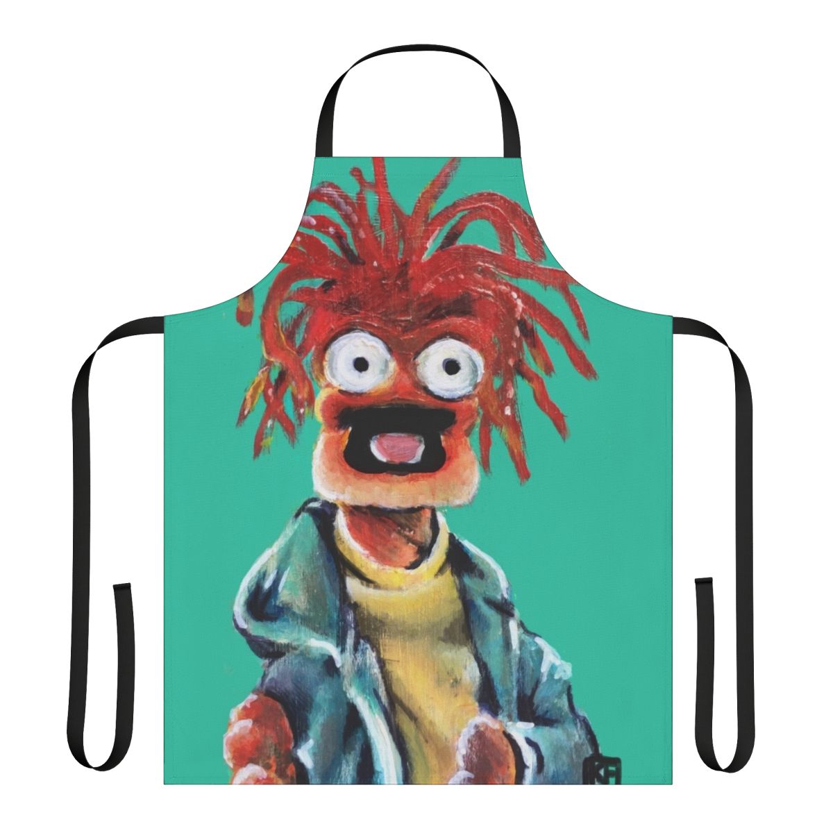 Pepe the King Prawn fan art printed on a high-quality apron