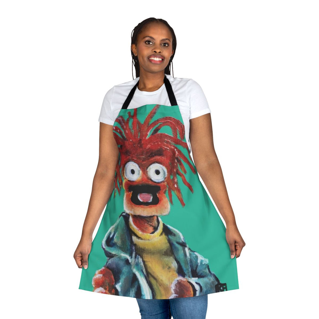 Pepe the King Prawn fan art printed on a high-quality apron