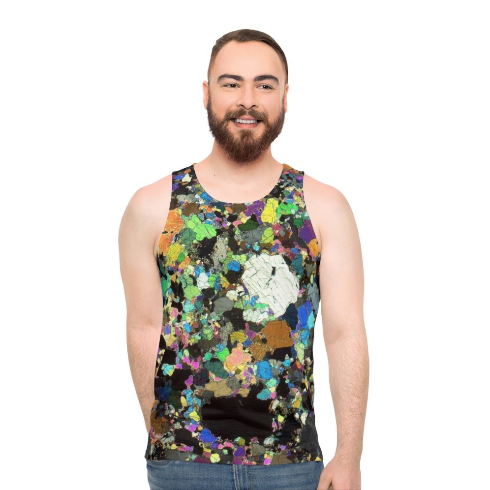 Peridotite thin section unisex tank top