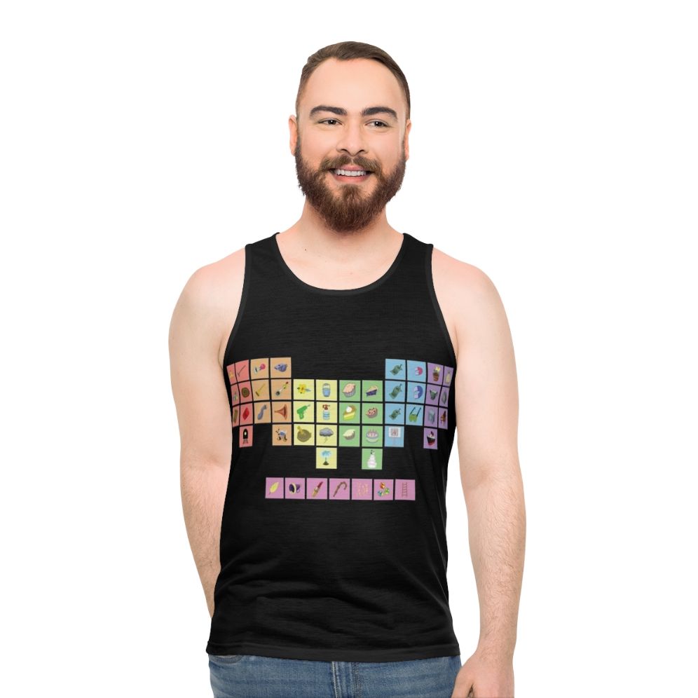Periodic table of gags unisex tank top