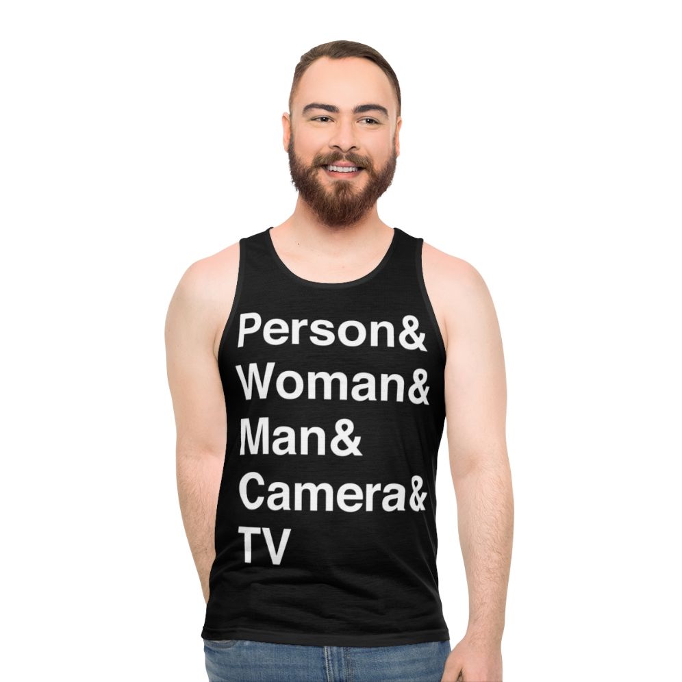 Person Woman Man Camera Tv Unisex Tank Top - Cognitive Test