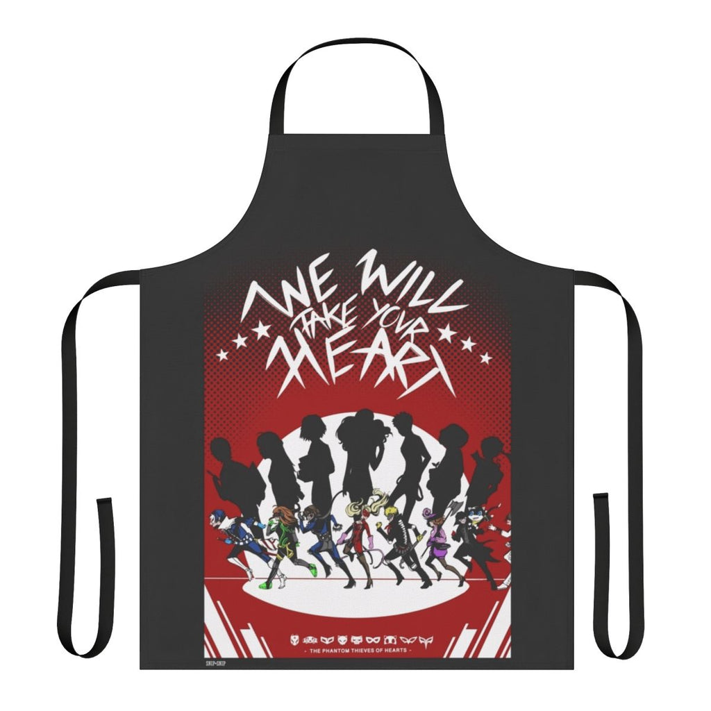 Persona 5 inspired apron featuring artwork of the Phantom Thieves