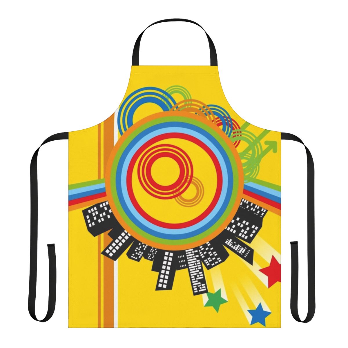 Persona 4-inspired cooking apron featuring popular anime and video game characters
