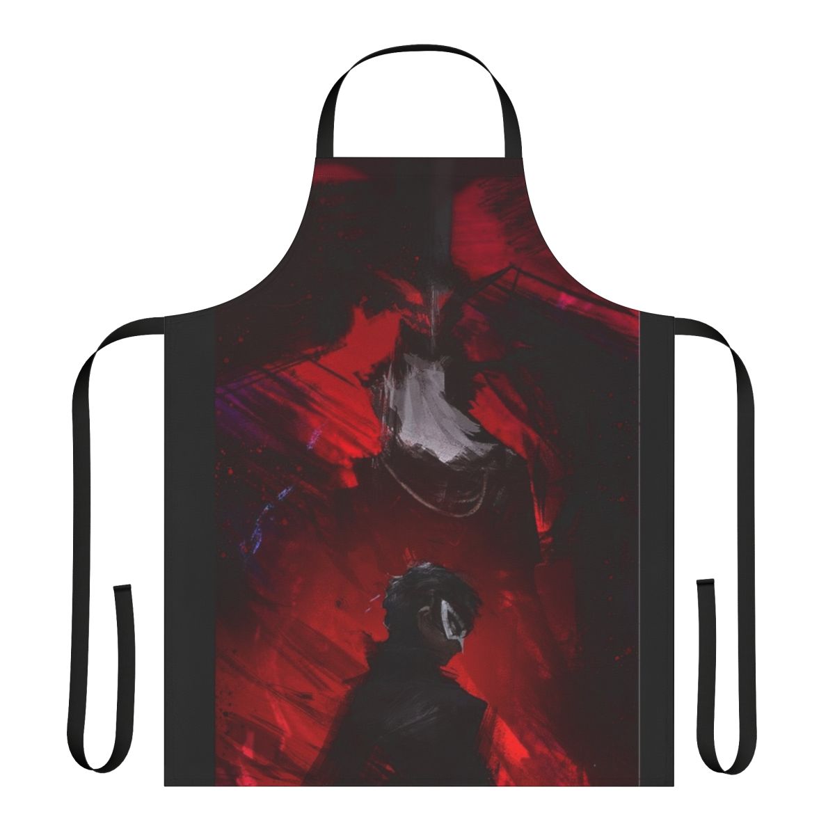 Persona-inspired apron featuring the Joker character and Arsene persona from the Persona 5 video game series