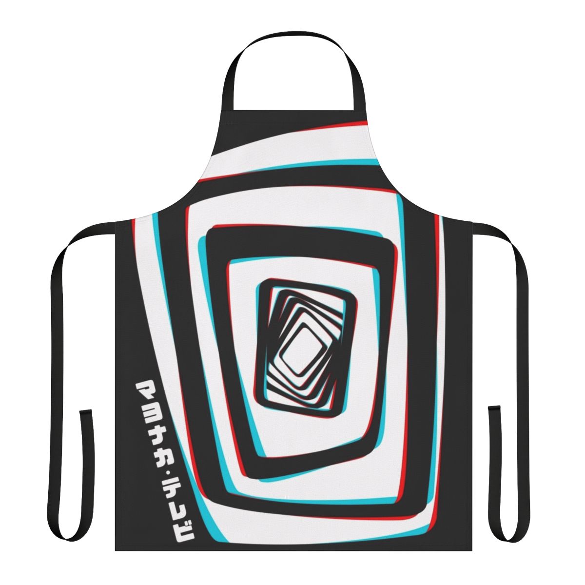 Persona series inspired apron with a spiral 3D effect design