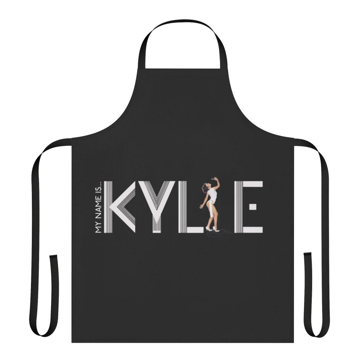 Custom apron with Kylie Minogue-inspired design
