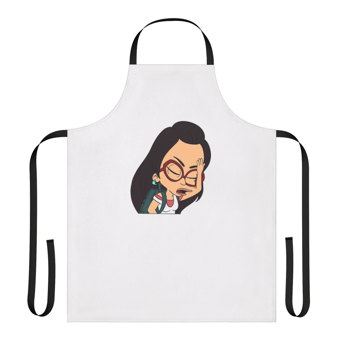 Personalized apron featuring a big mouth character design