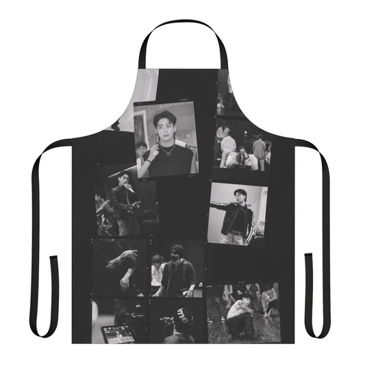 Illustration of BTS member Jungkook on a custom apron