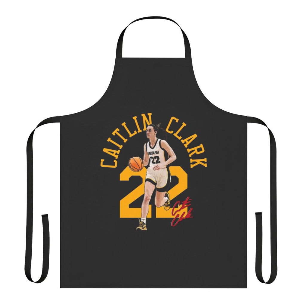 Caitlin Clark inspired apron with her jersey number and basketball design
