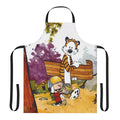 Calvin and Hobbes inspired apron with iconic characters