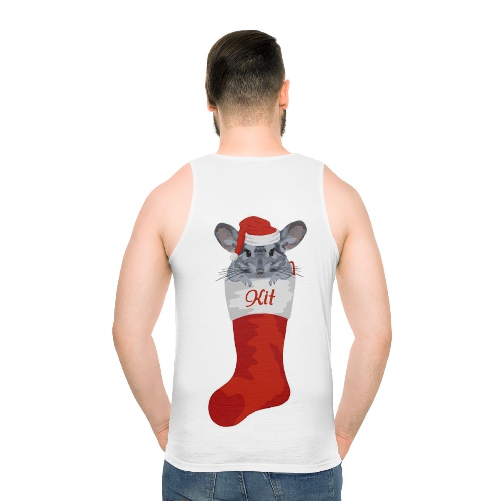 Personalized Chinchilla Christmas Stocking Unisex Tank Top