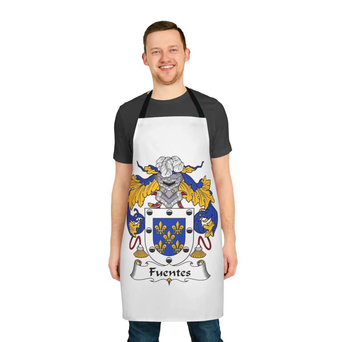 Fuentes Coat of Arms Family Crest Printed on Quality Apron