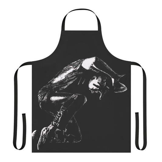 Personalized elastic heart apron with digital art inspired by Loic Nottet's music