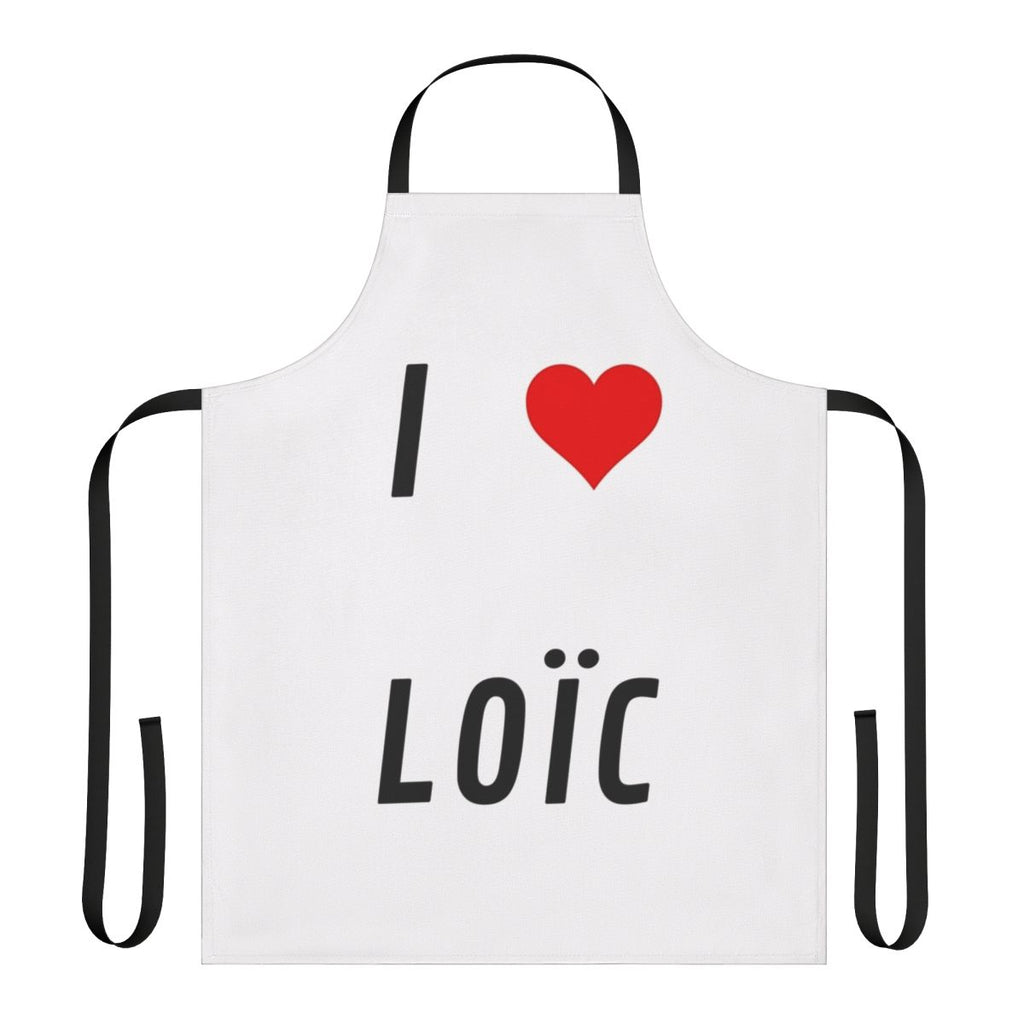 Personalized I Love Loic Apron with chef and cooking graphics