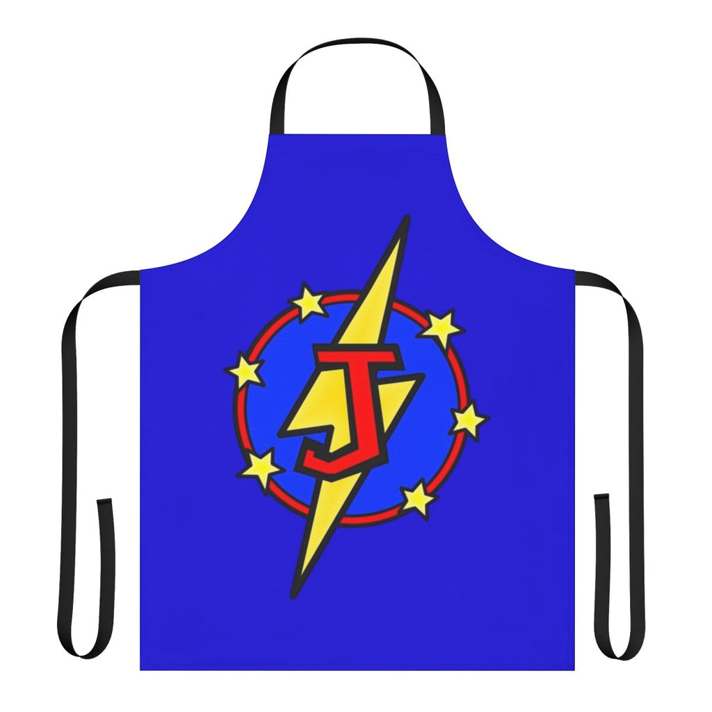 Personalized superhero apron featuring a large letter J