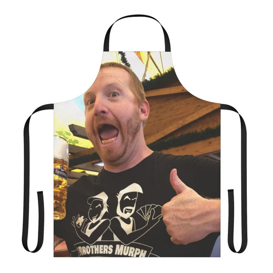 Personalized cooking apron with the text "Jabs The Man The Legend"