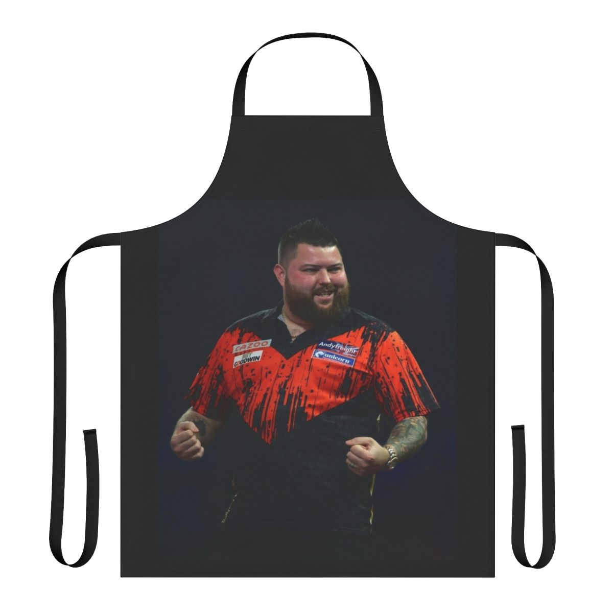 Personalized apron featuring musician Michael Smith