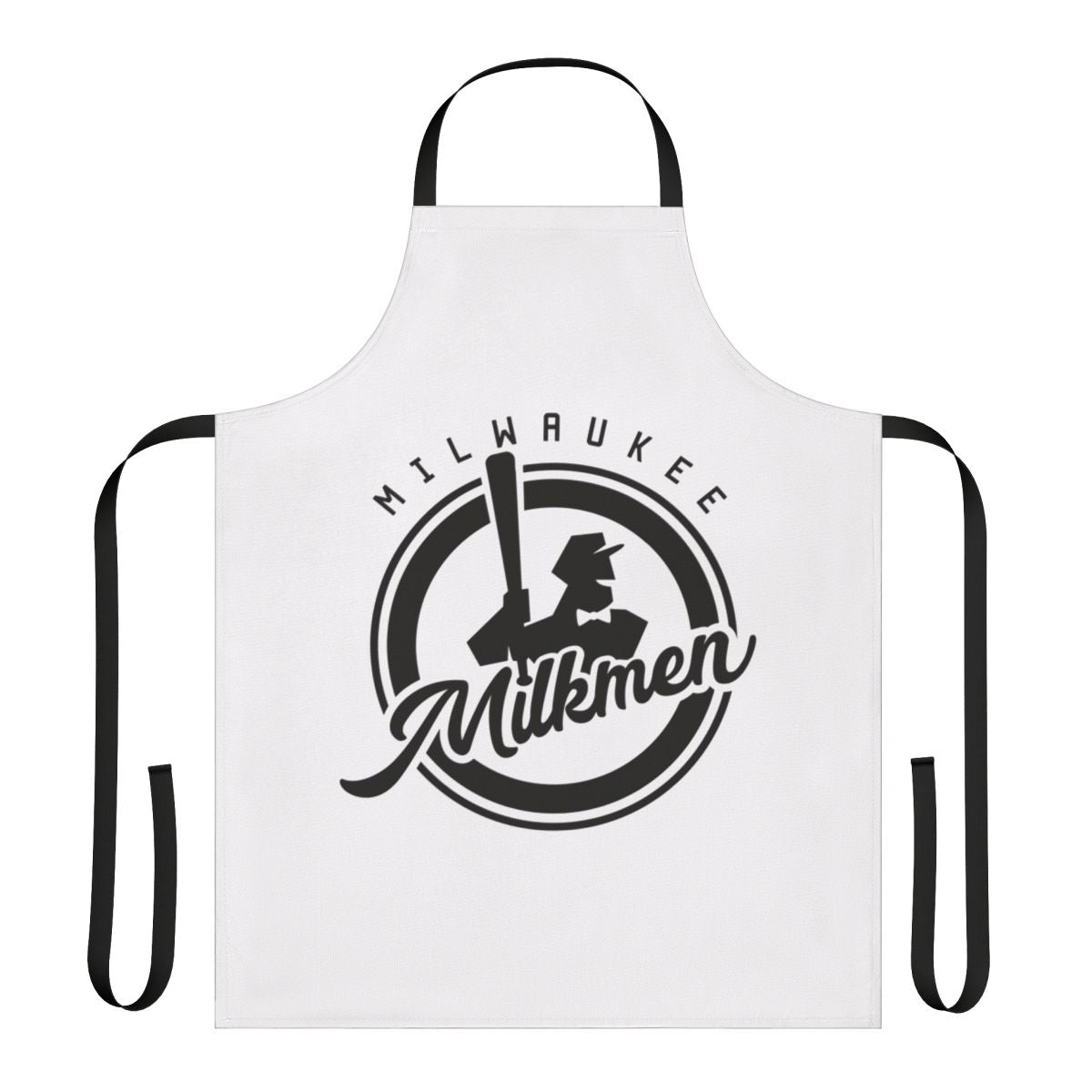 Milwaukee Milkmen inspired apron with customizable design for baseball fans