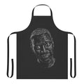 Portrait illustration of Omar Sy, the acclaimed French actor, featured on a high-quality apron.