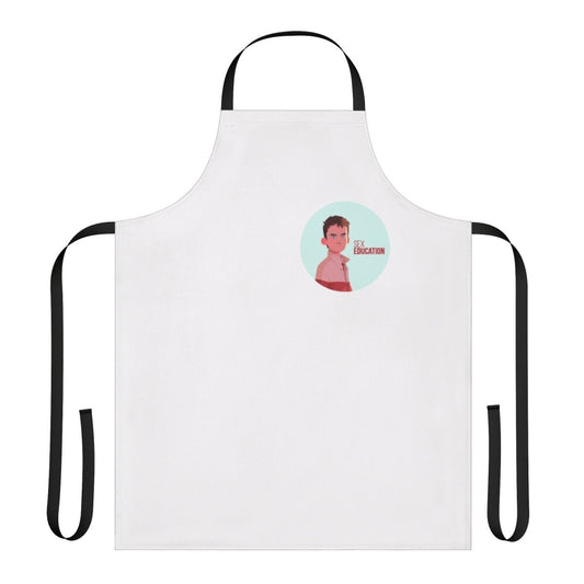 Personalized apron featuring Otis Milburn, a character from the popular Netflix series Sex Education