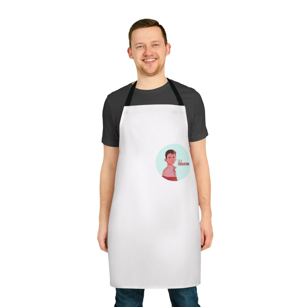 Personalized apron featuring Otis Milburn, a character from the popular Netflix series Sex Education