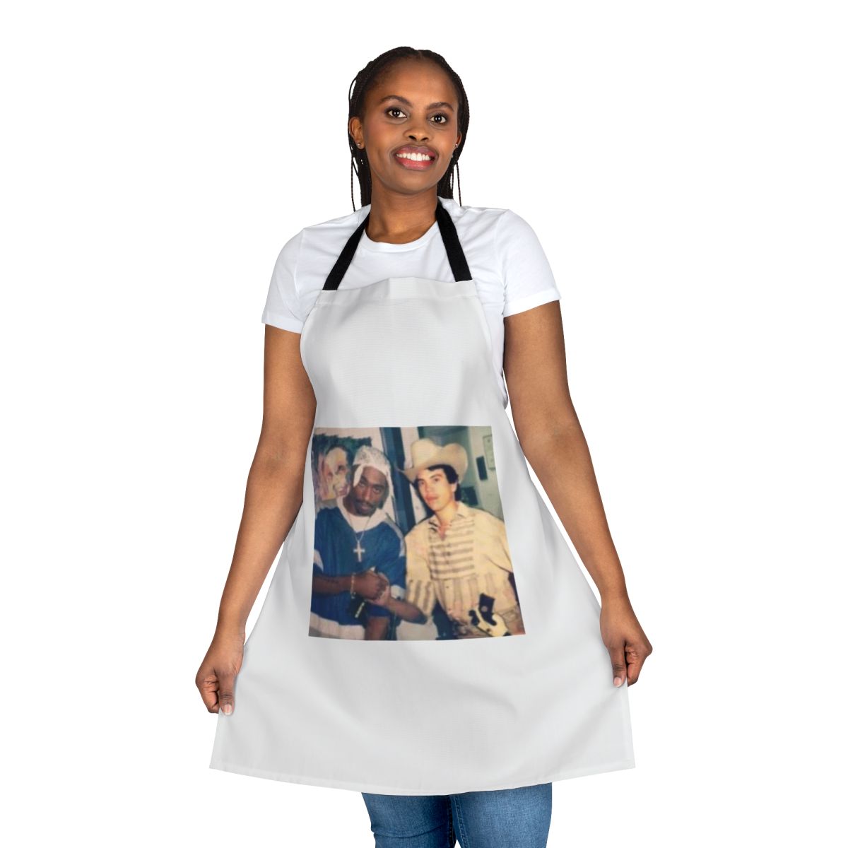 A high-quality apron featuring the image of Mexican singer Chalino Sanchez