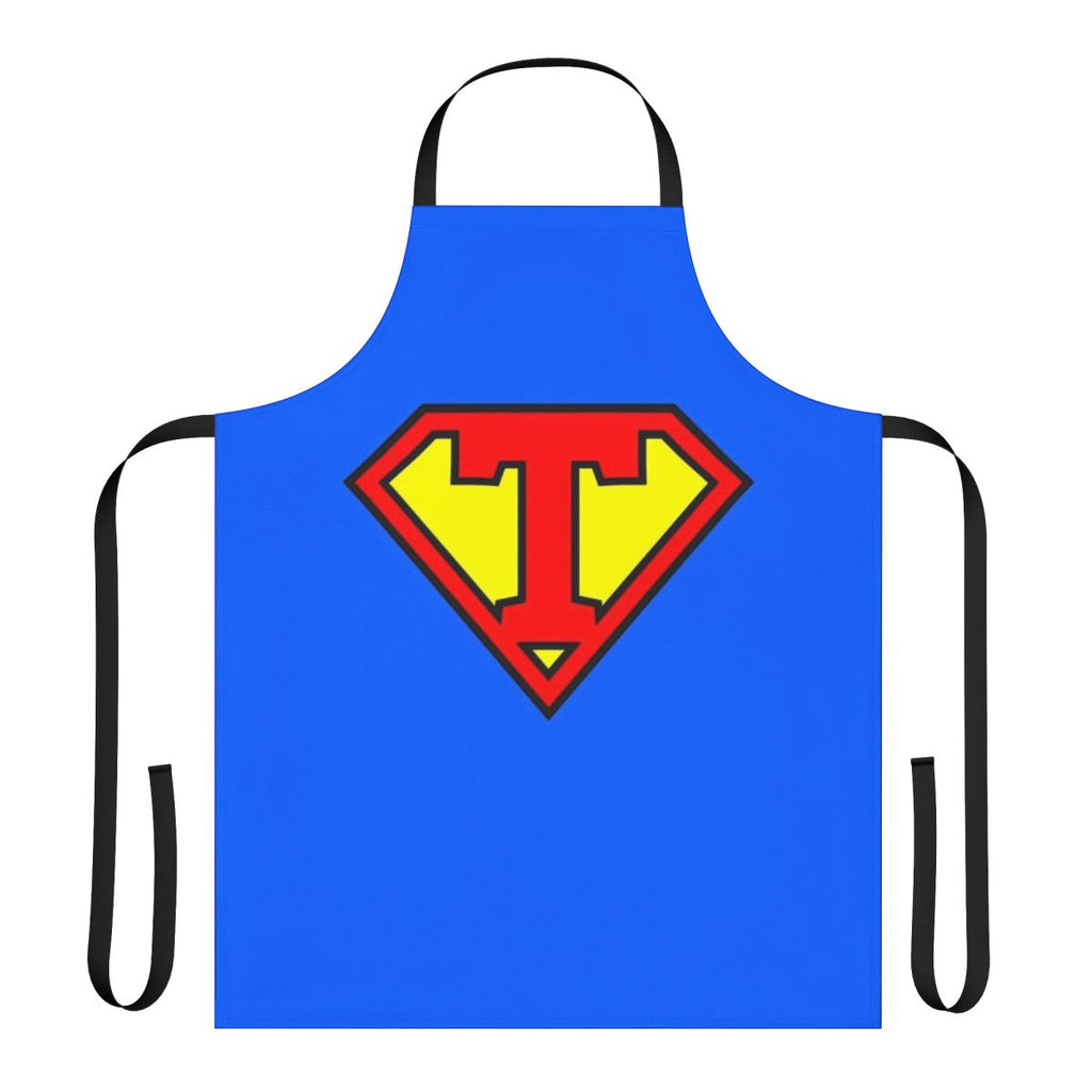 Personalized super hero letter t apron