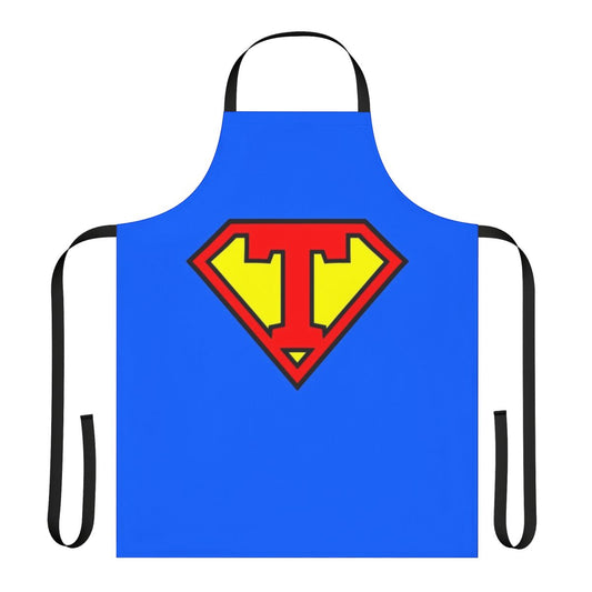 Personalized super hero letter t apron